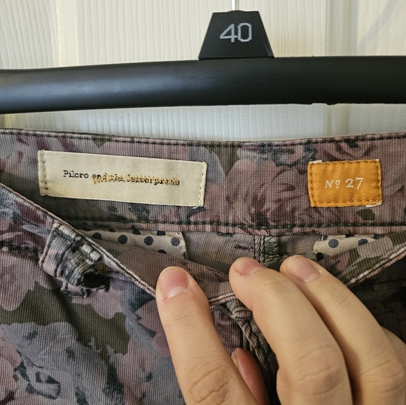 Pilcro and the Letterpress Anthropologie Hyphen Floral Chino’s Size 27 - Picture 2 of 6